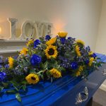 Stinsons Funerals - Sunflower Coffin Spray