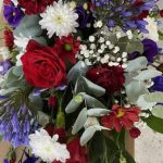 Stinsons - Red, white and purple floral arrangement